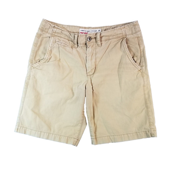 American Eagle shorts men's 32x 9.5 khaki tan beige cotton preppy outdoor - Picture 1 of 15